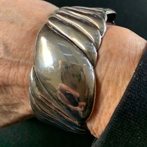 Sterling Silver Cuff Bracelet. Solid.